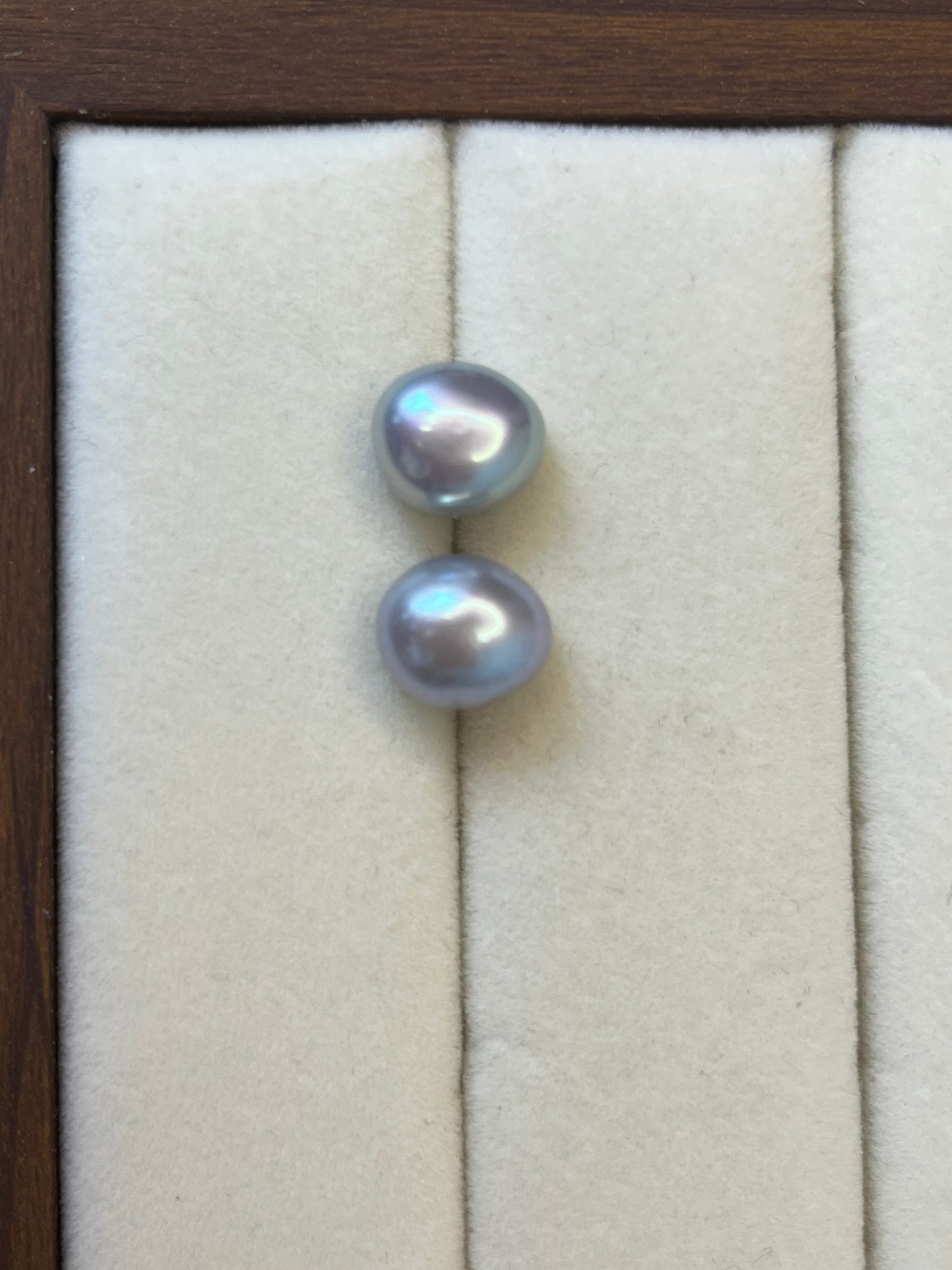 Natural gray Baroque pearl earrings