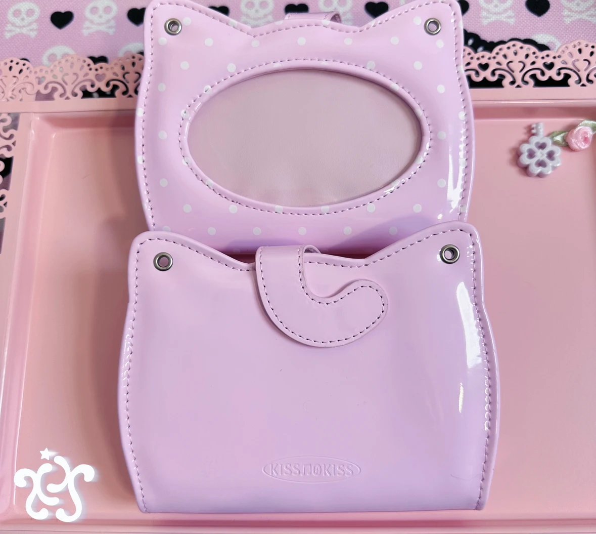 【pre-order link】 kissnokiss cat polka dot binder A7