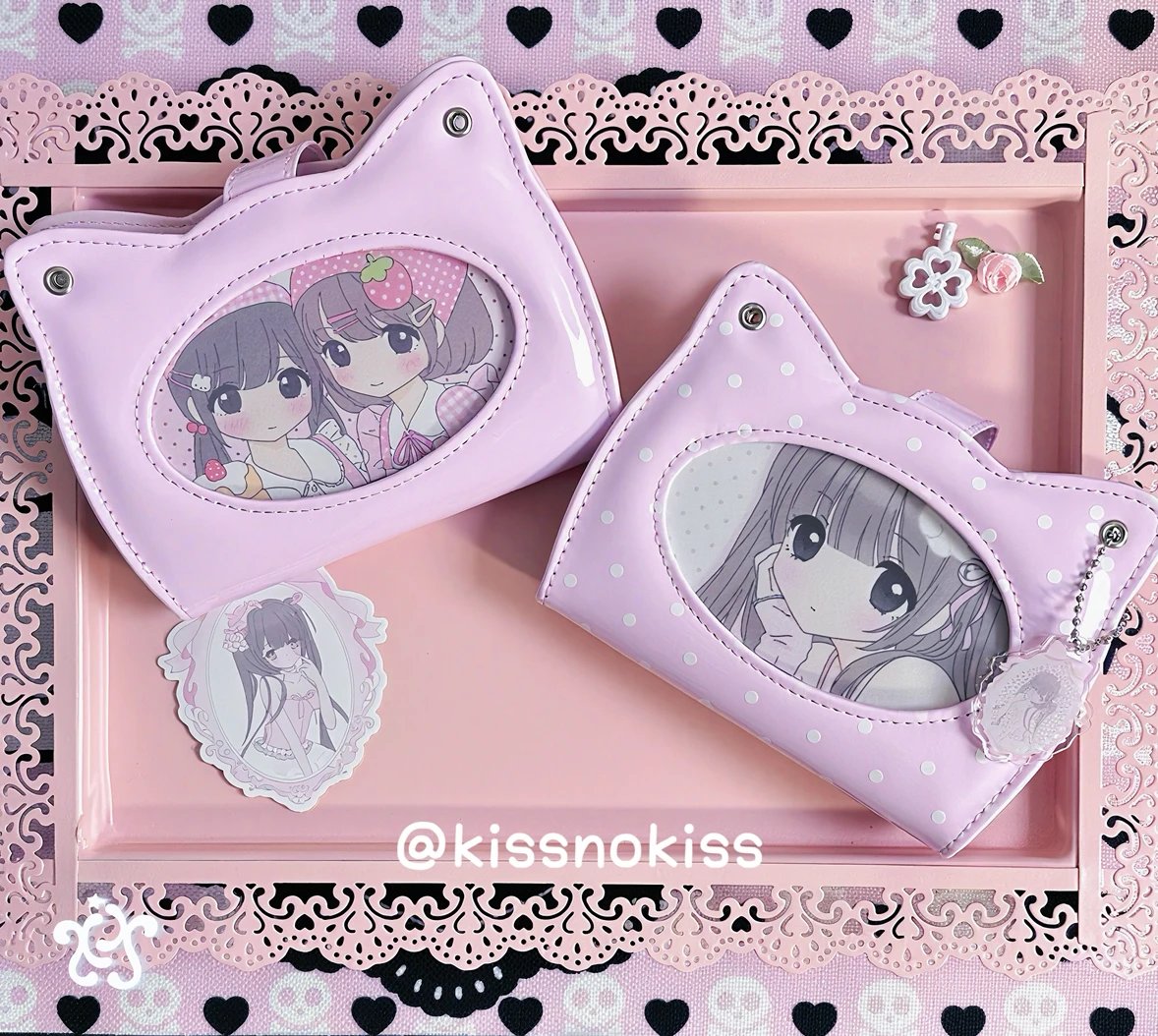【pre-order link】 kissnokiss cat polka dot binder A7