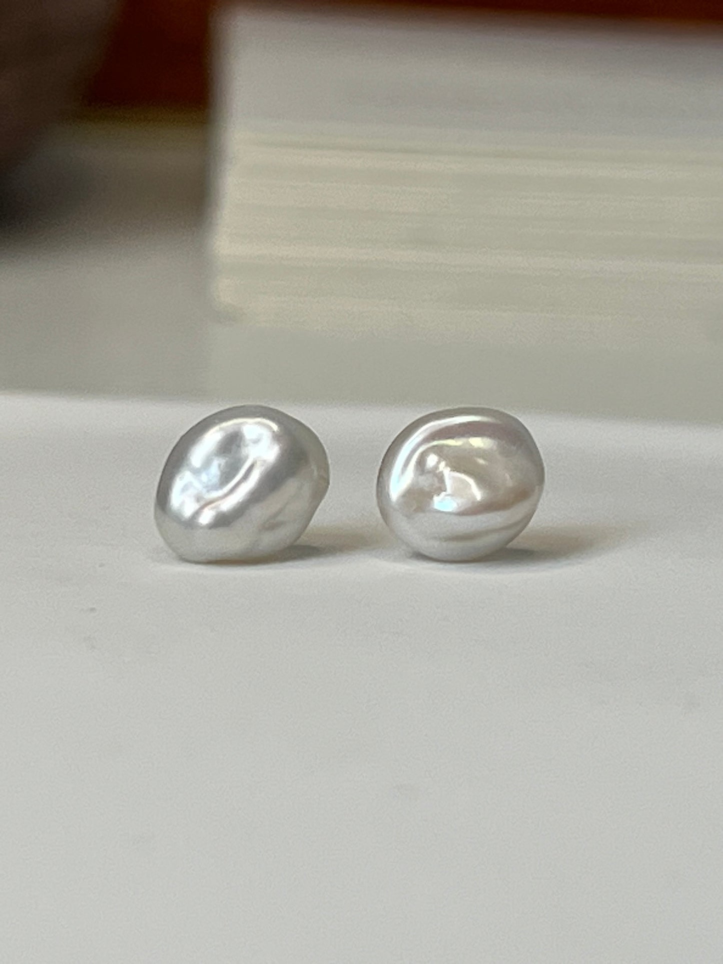 Natural freshwater Baroque earrings
