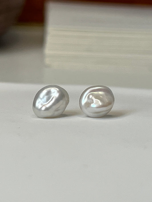 Natural freshwater Baroque earrings